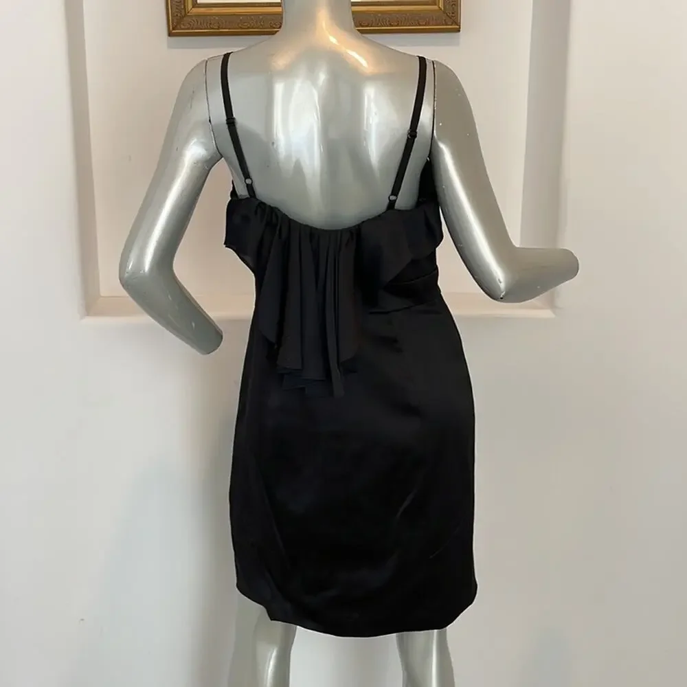 BCBG Paris Spaghetti Strap Litlle Black Dress Size 10